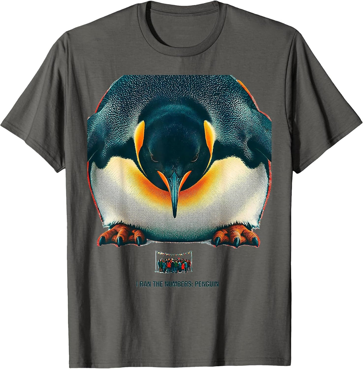 I Ran The Numbers: Penguin Funny Christmas Penguin Lover T-Shirt - Asphalt Grey