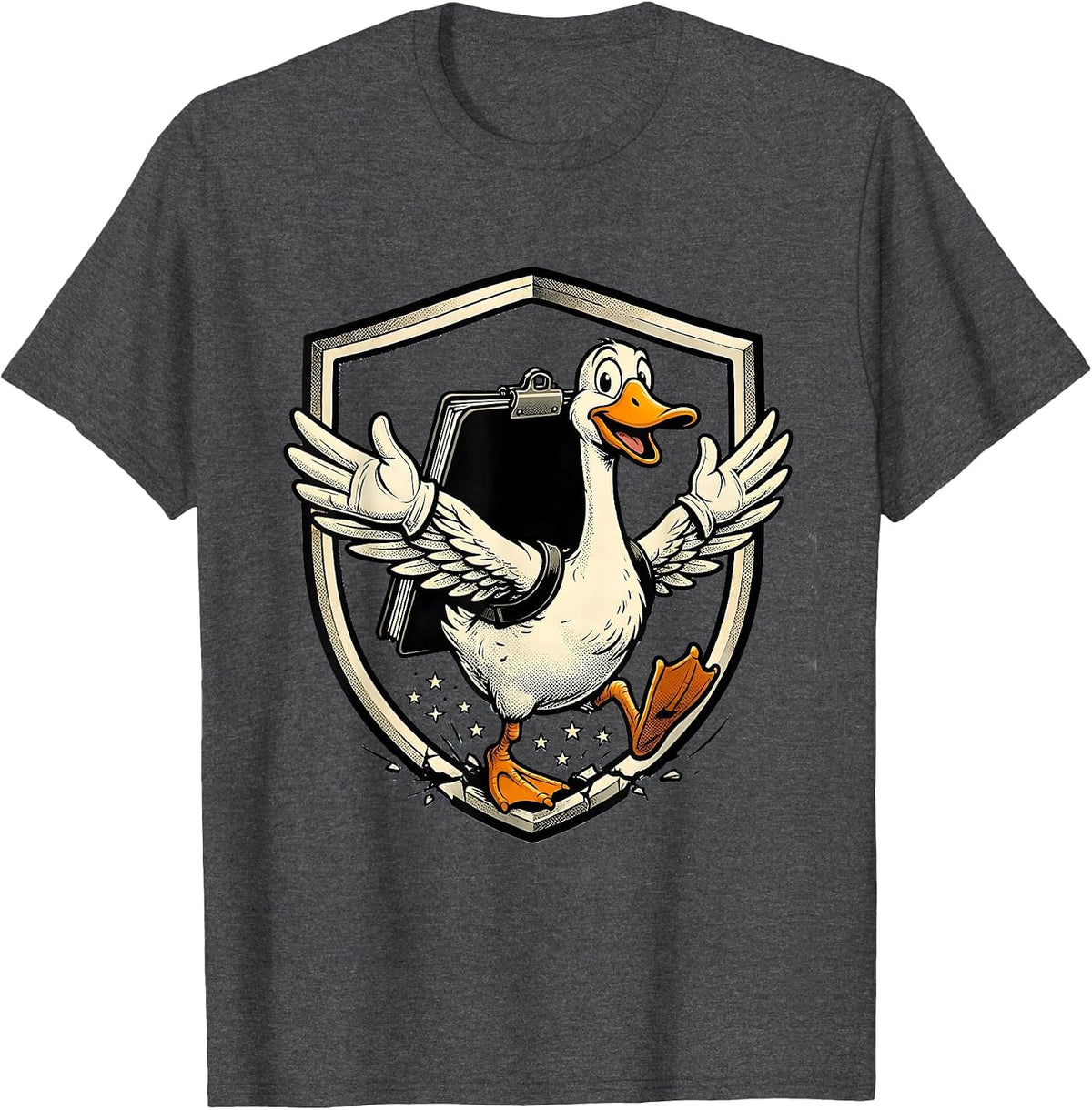 Silly Goose Retro Cartoon SPED Teacher Support Humor T-Shirt - Dark Heather Grey