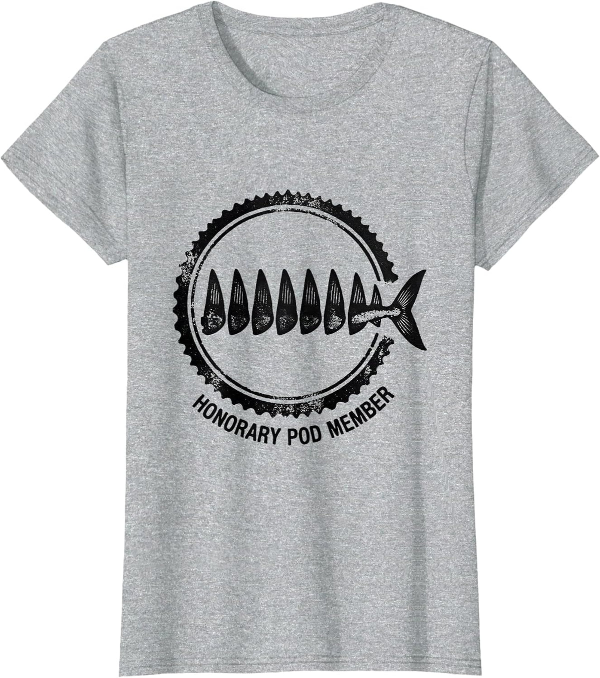 Honorary Pod Member Funny Orca Killer Whale Lover Gift T-Shirt - Heather Grey