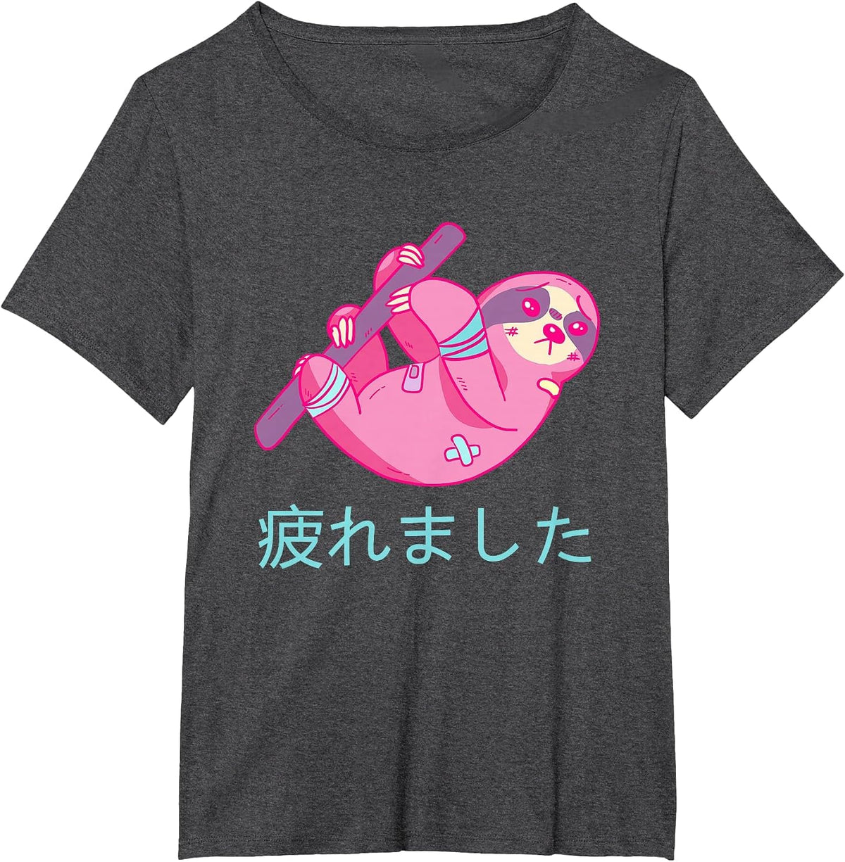 Yami Kawaii Sloth Pastel Goth T-Shirt - Dark Heather Grey