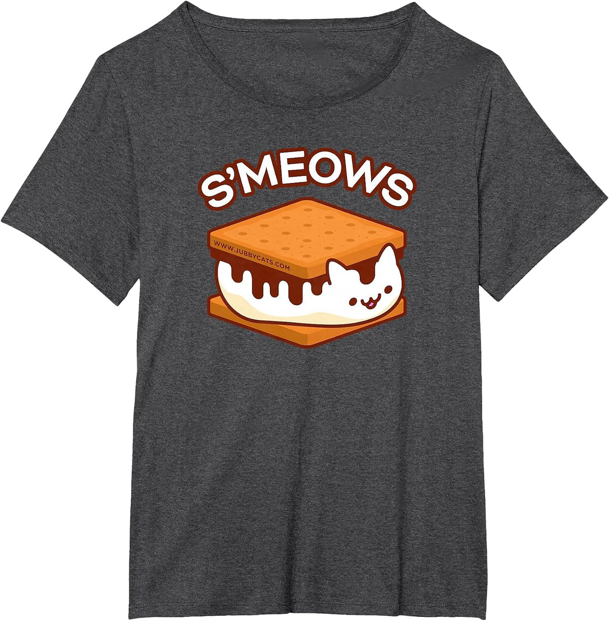 S'MEOWS - Cat S'Mores T-Shirt - Dark Heather Grey