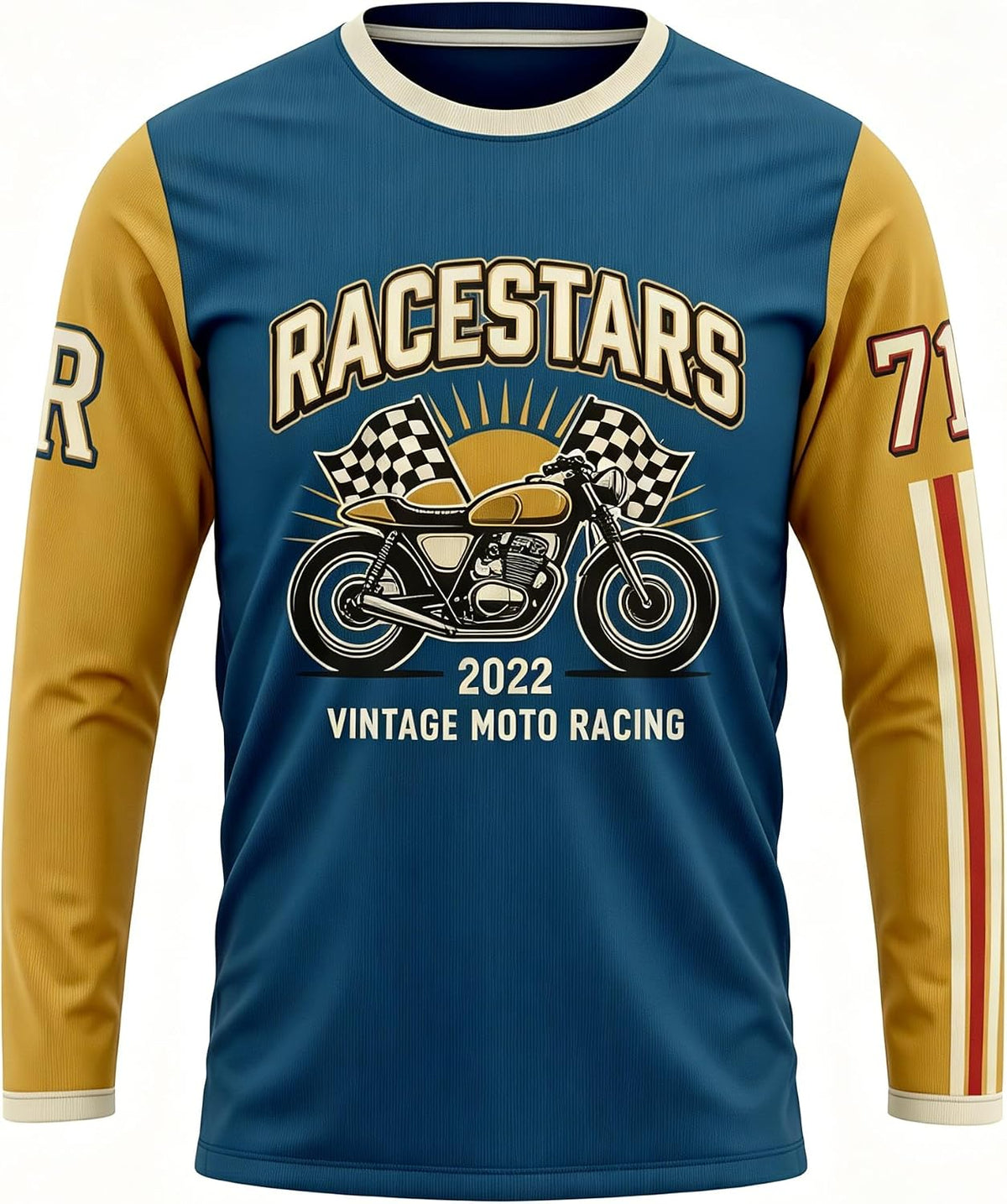 Men's MTB Jersey Motocross Long Sleeve Breathable Mountain Bike Shirt - Rs0245