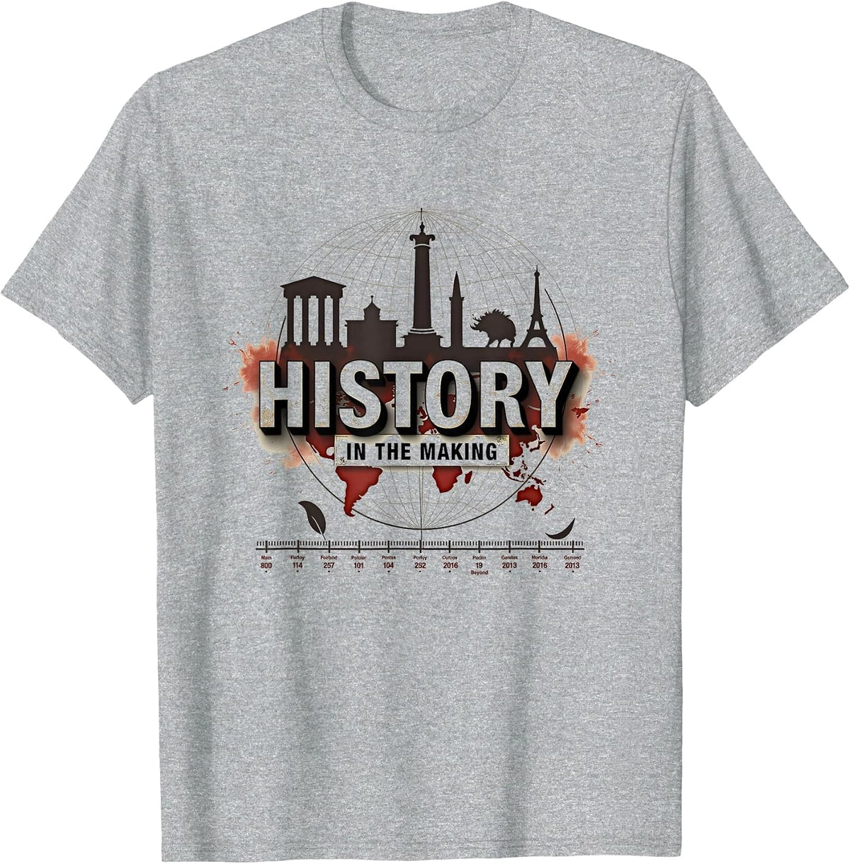Social Studies Teacher: History in the Making T-Shirt - Heather Grey