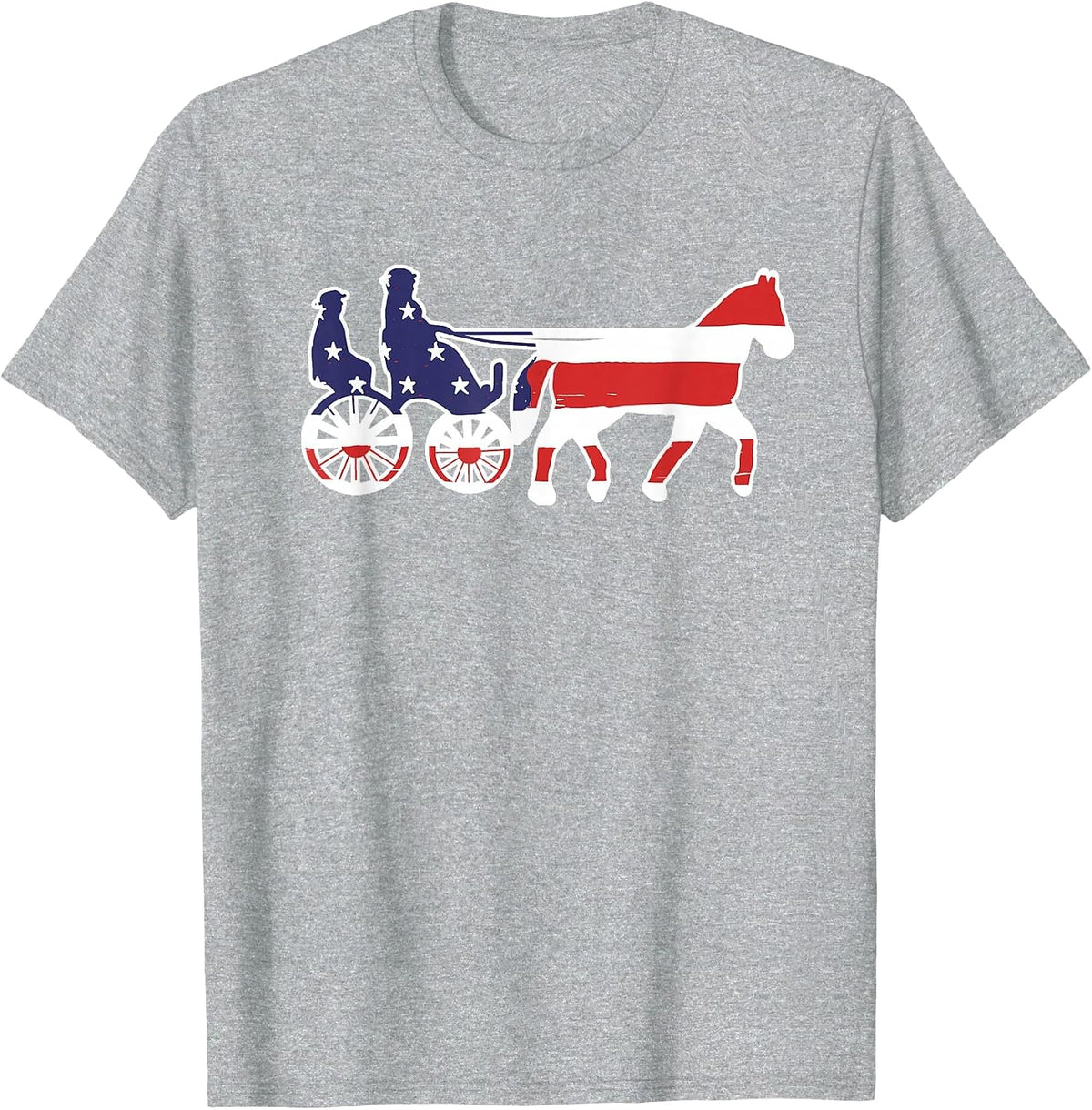 Equestrian Event Combined Driving Flag T-Shirt - Heather Grey