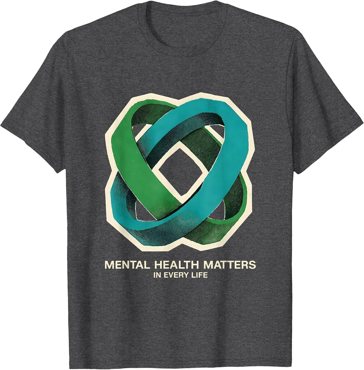 Men's Mental Health Matters In Every Life Awareness Support Squad T-Shirt - Dark Heather Grey