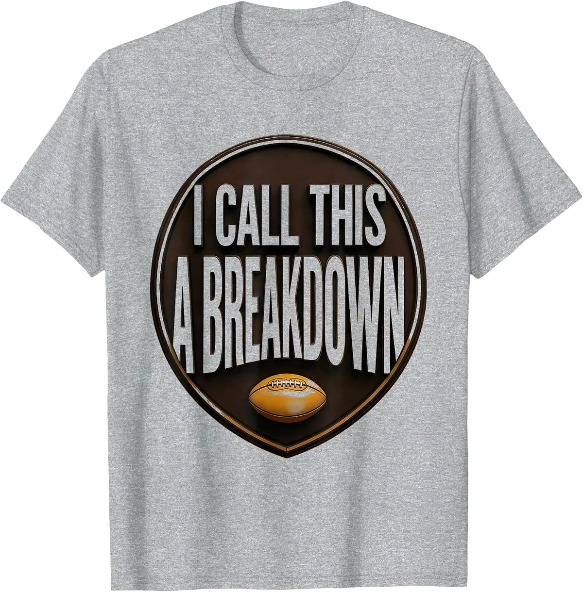 Men's I Call This A Breakdown Vintage Rugby Player Fan Humor T-Shirt - Heather Grey