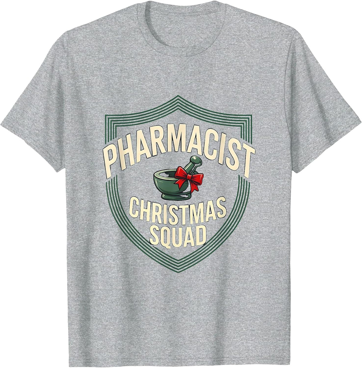 Men's Pharmacist Christmas Squad Funny Pharmacy Squad Holiday T-Shirt - Heather Grey