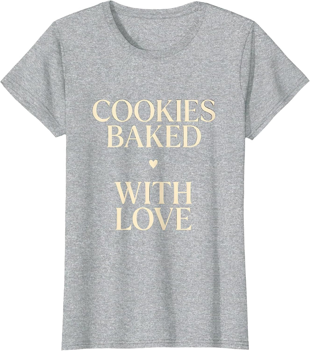 Cookies Baked With Love Grandma Design T-Shirt - Heather Grey