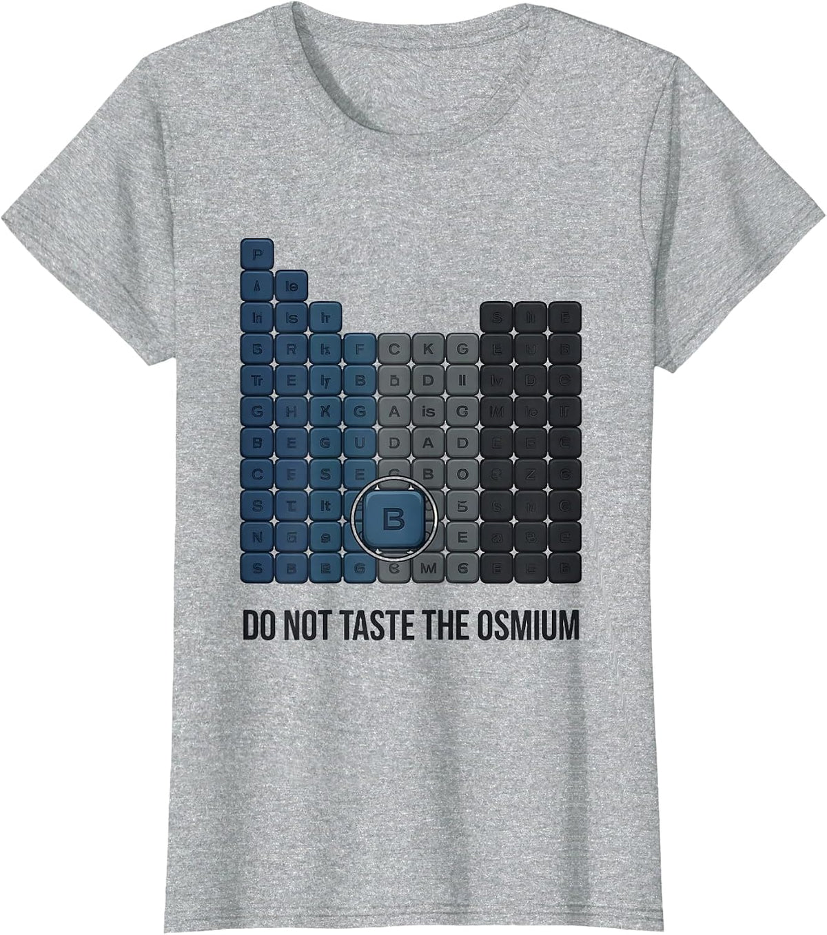 Do Not Taste The Osmium Funny Periodic Table Chemistry T-Shirt - Heather Grey