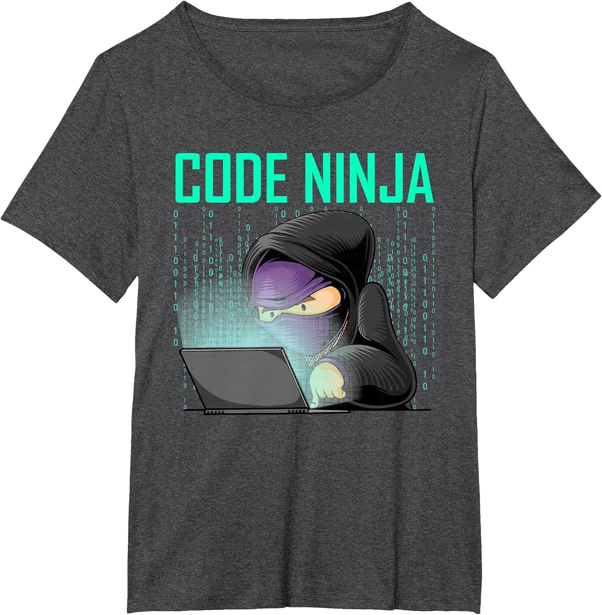 Cool Computer Programmer Art for Men Women Web Coding Geek T-Shirt - Dark Heather Grey