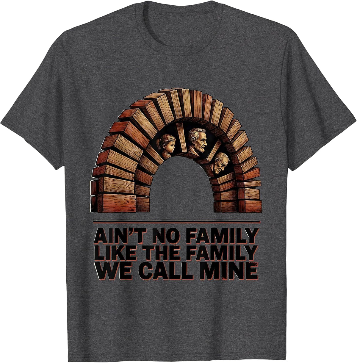 Men's Ain't No Family Like The Family We Call Mine Family Reunion T-Shirt - Dark Heather Grey