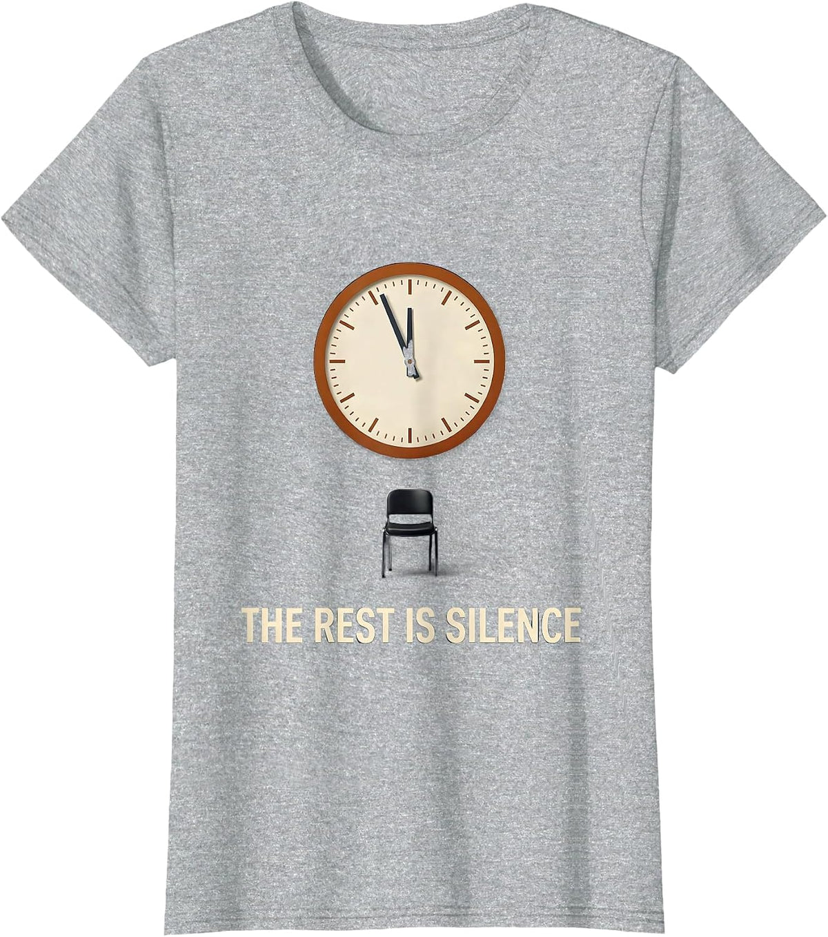 The Rest Is Silence Witty Shakespeare Literary Humor Drama T-Shirt - Heather Grey