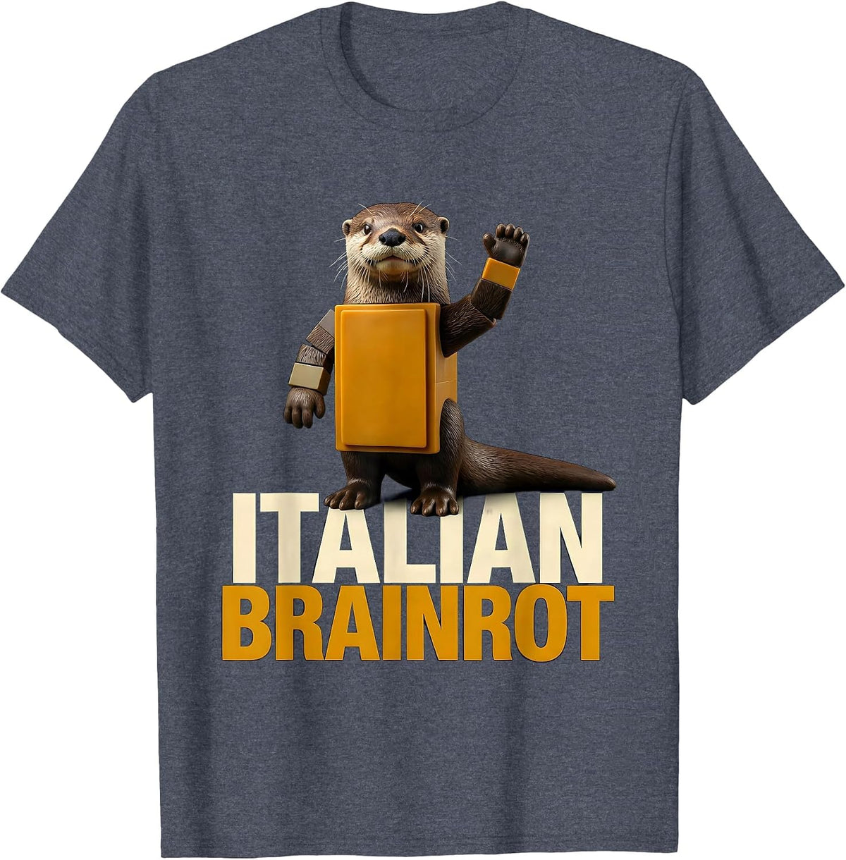 Italian Brainrot Funny Meme Kids Birthday Party T-Shirt - Heather Blue