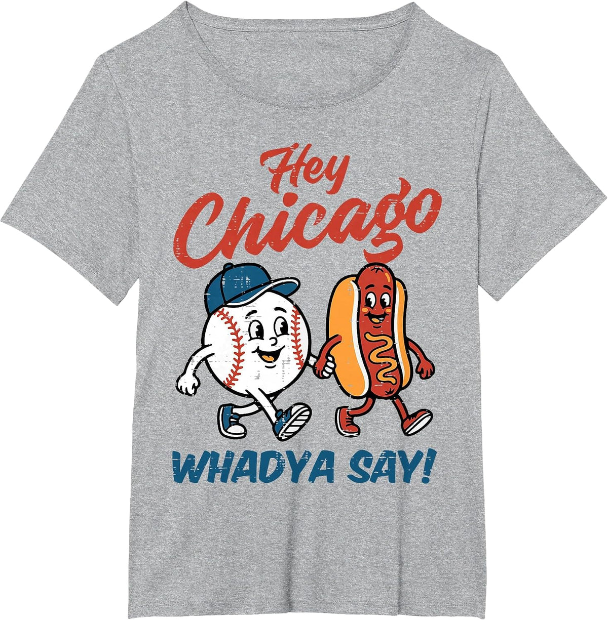 Chicago Baseball Hot Dog Retro Game Sports Fan Men Boys Kids T-Shirt - Heather Grey