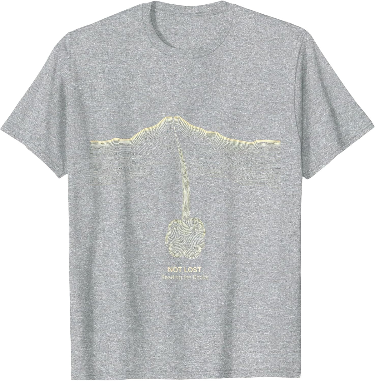 Men's Not Lost Reading The Rocks Funny Rock Collector Geology T-Shirt - Heather Grey