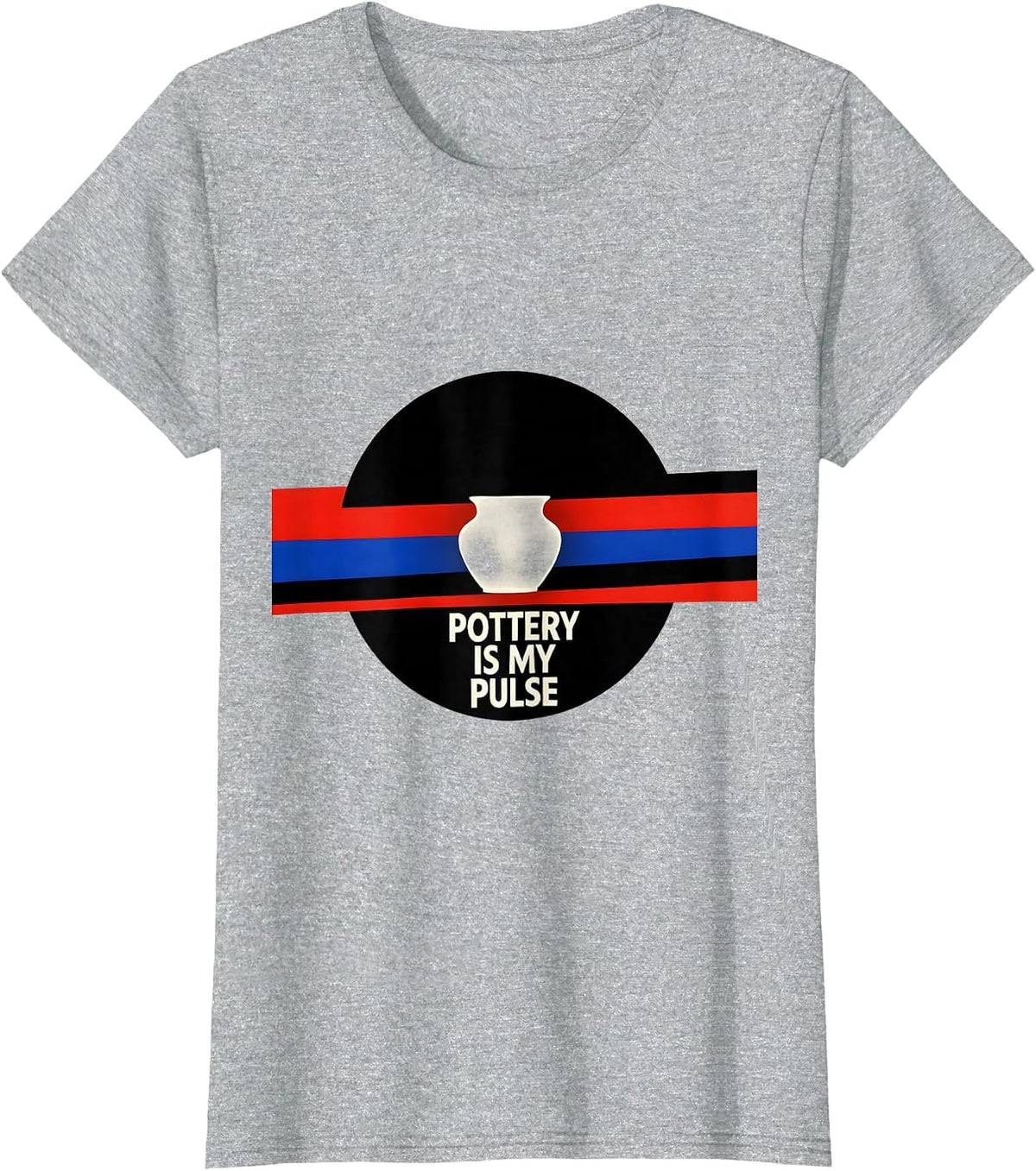 Pottery Is My Pulse Bauhaus Modernist Hobby Enthusiast Gift T-Shirt - Heather Grey