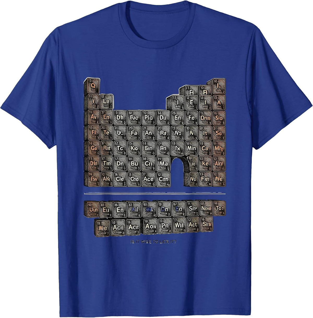 Men's Is It Wise To Lick It Funny Periodic Table Chemistry Teacher T-Shirt - Royal Blue