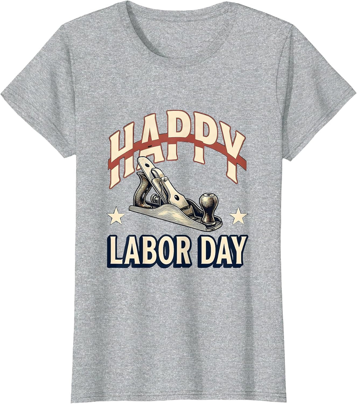 Happy Labor Day Patriotic Union Pride Worker Graphic T-Shirt - Heather Grey