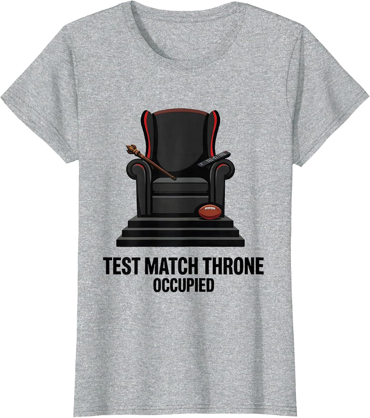 Test Match Throne, Occupied New Zealand Rugby Fan National T-Shirt - Heather Grey