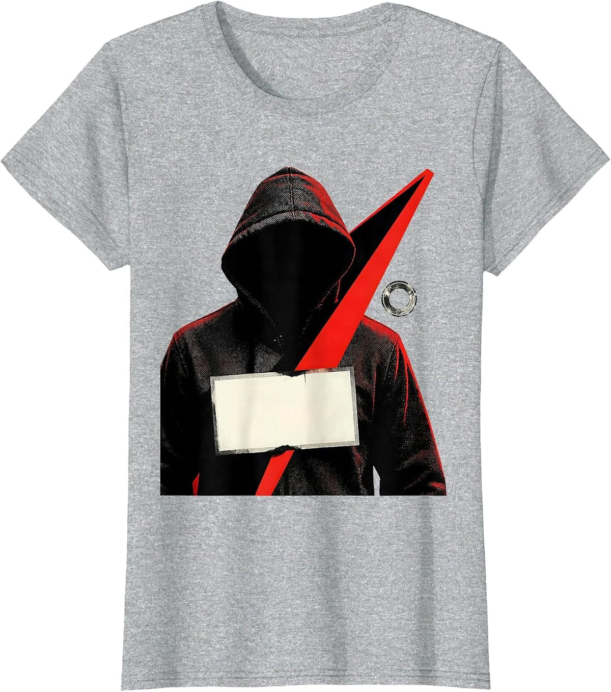 Designer Hooded Layer Constructivist Streetwear T-Shirt - Heather Grey