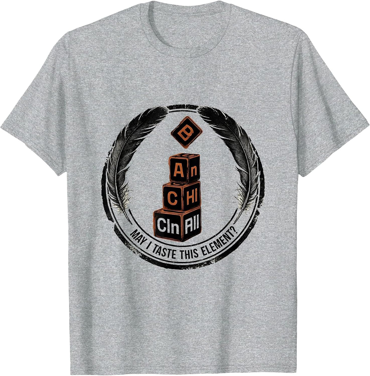 Men's May I Taste This Element Funny Periodic Table Chemistry T-Shirt - Heather Grey