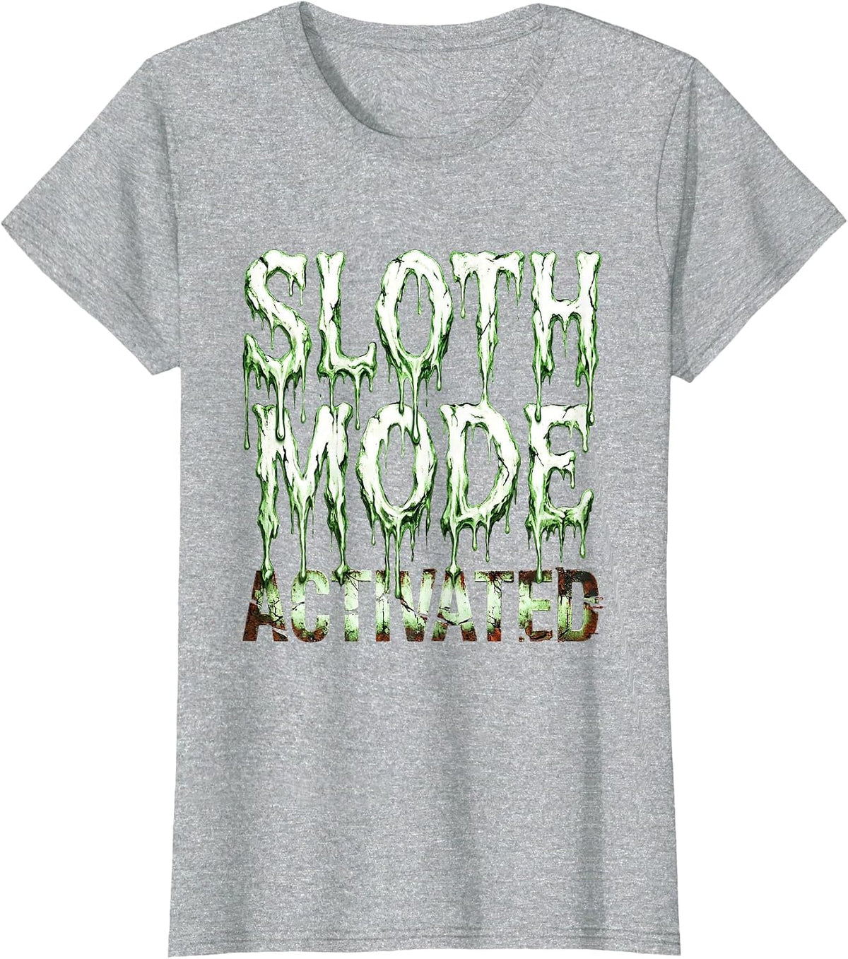 Women's Sloth Mode Activated Animal Kingdom Design T-Shirt - Heather Grey