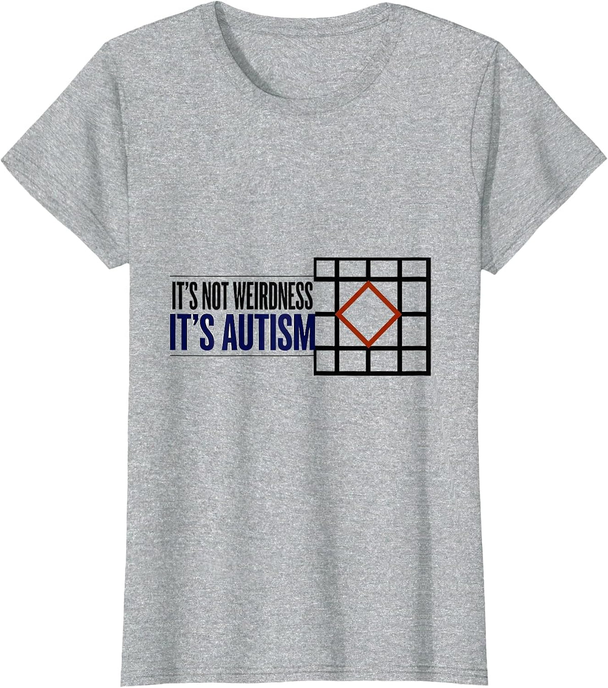 It's Not Weirdness It's Autism Geometric Neurodiversity T-Shirt - Heather Grey