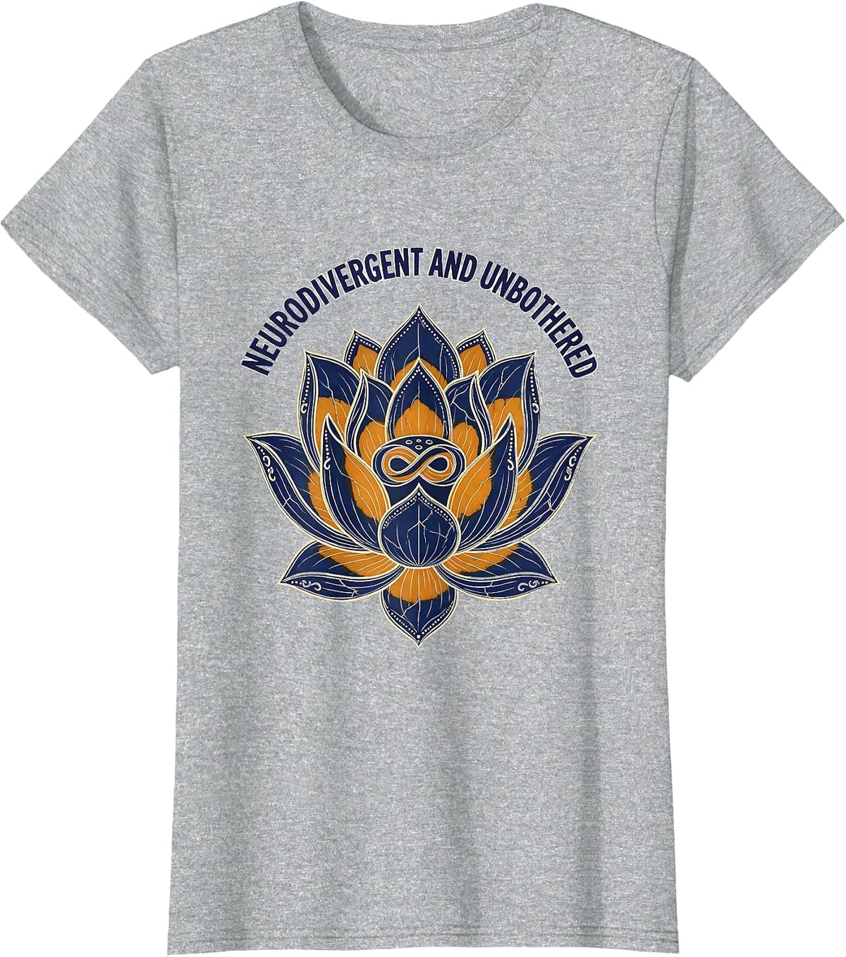 Neurodivergent and Unbothered Autism Design T-Shirt - Heather Grey
