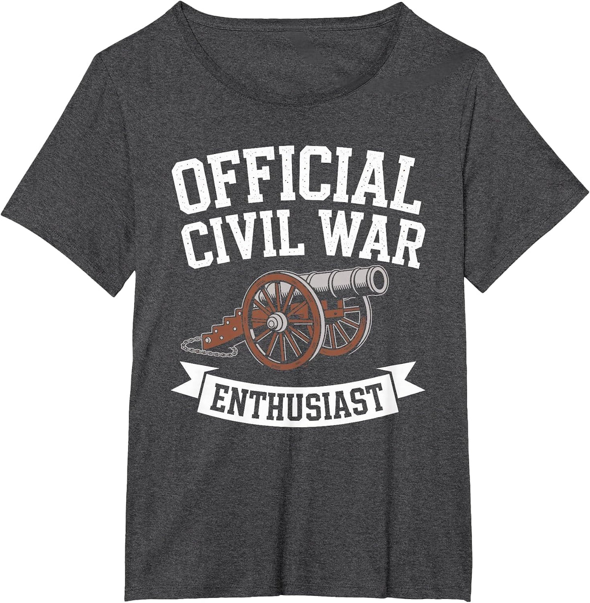 Official Civil War Enthusiast American Lover US Reenactor T-Shirt - Dark Heather Grey