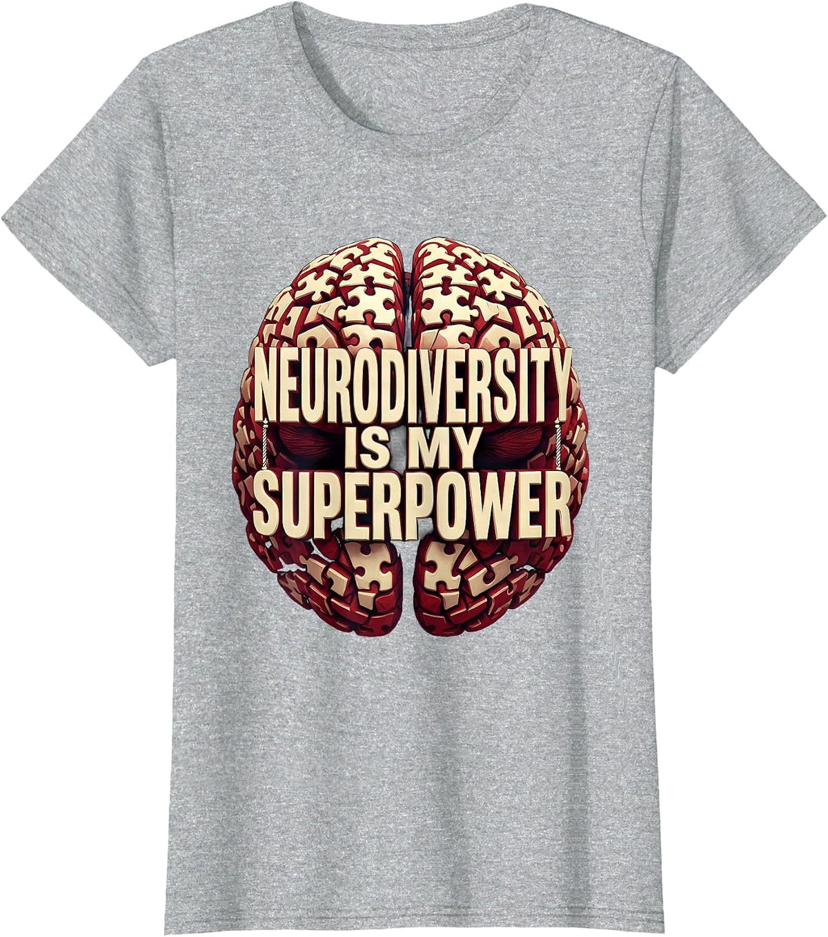 Neurodiversity Is My Superpower Autism Design T-Shirt - Heather Grey