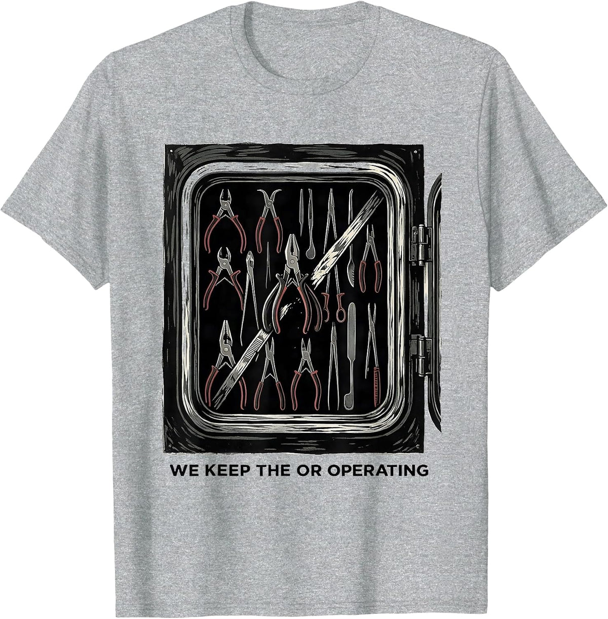 Men's We Keep The OR Operating Funny Sterile Processing Tech SPD T-Shirt - Heather Grey