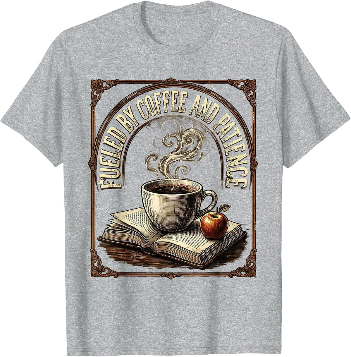 Men's Fueled by Coffee and Patience Paraprofessional T-Shirt - Heather Grey