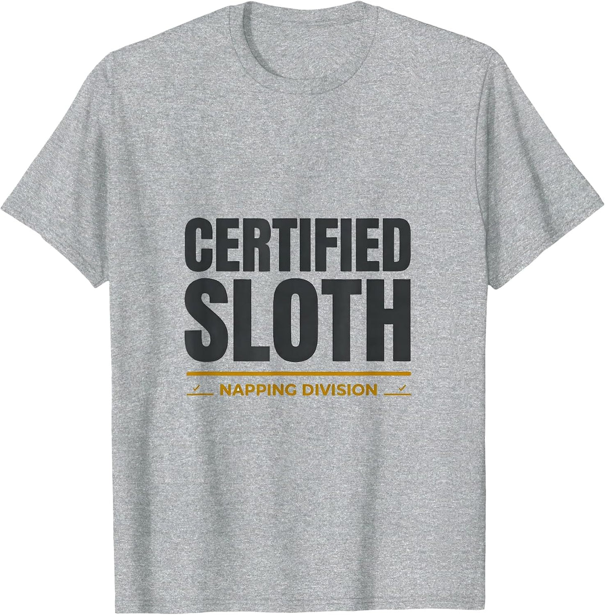 Men's Certified Sloth Napping Division Funny Sloth Humor Gift T-Shirt - Heather Grey