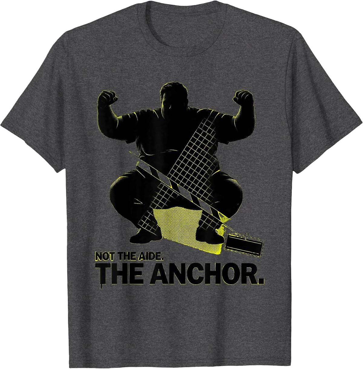 Not The Aide The Anchor Funny Paraprofessional Teacher T-Shirt - Dark Heather Grey