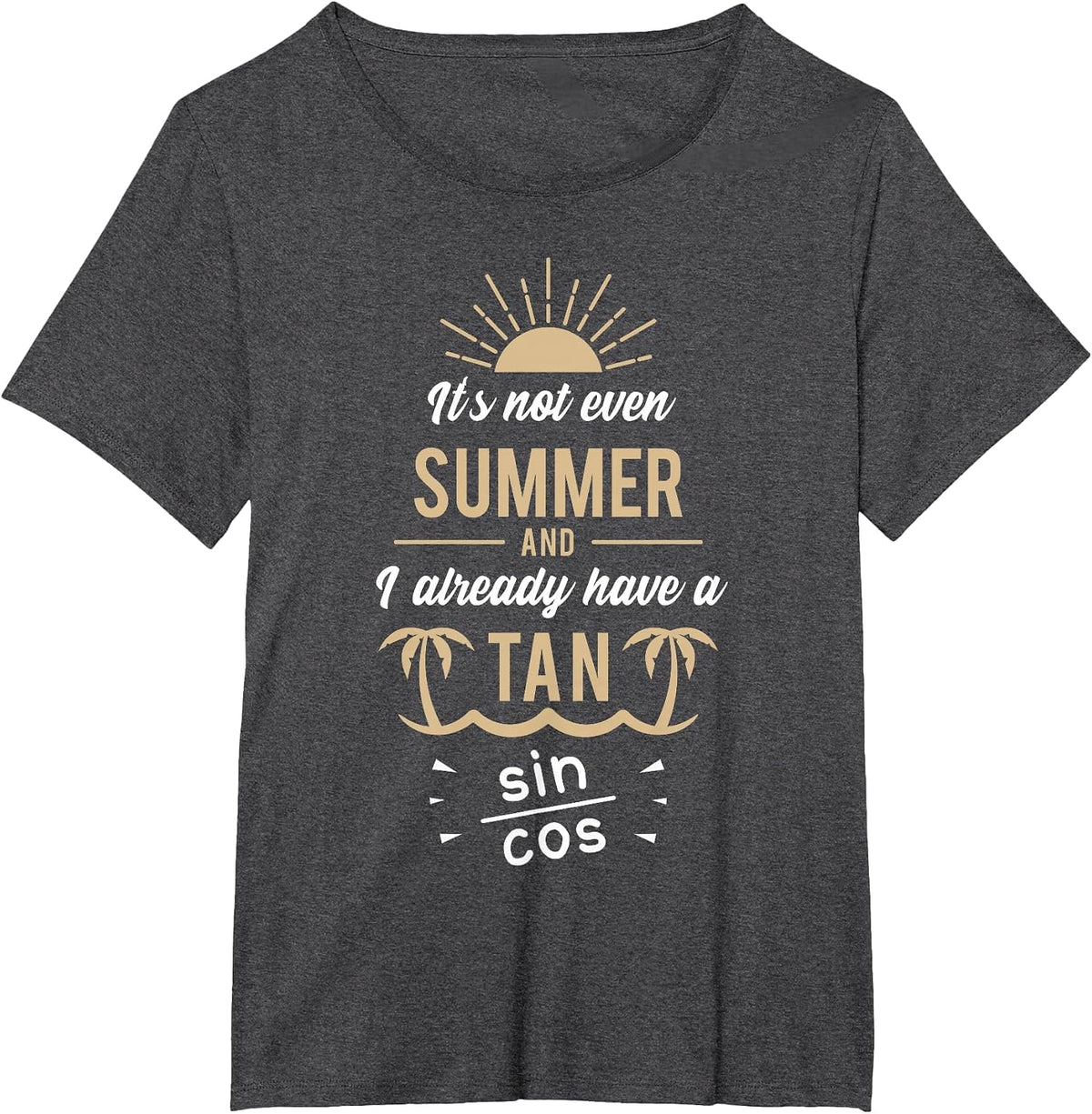 Funny Math Functions Mathematics Sinus Cosinus Tangens T-Shirt - Dark Heather Grey