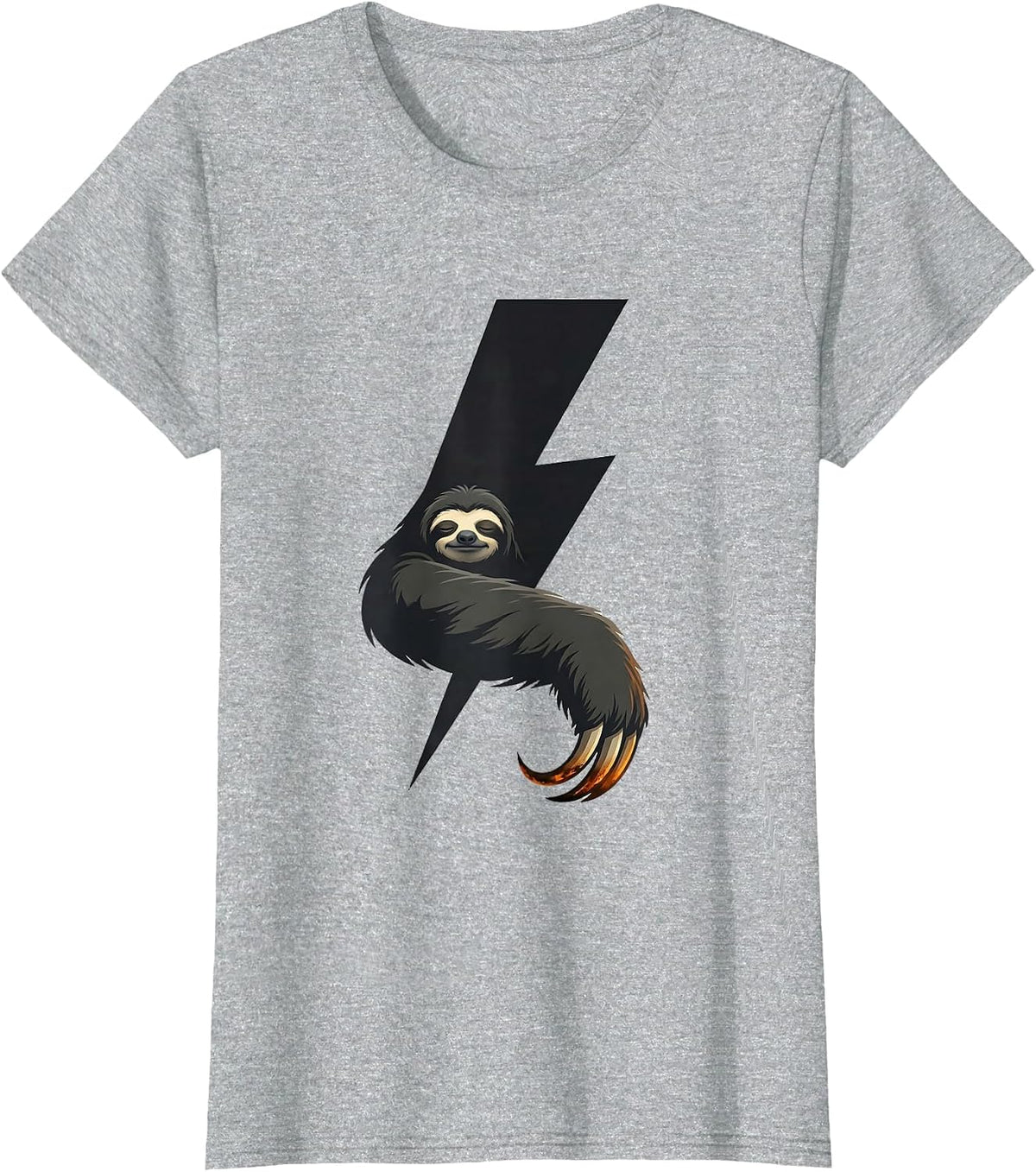 Sloth Superhero Funny Animal Novelty Humor T-Shirt - Heather Grey