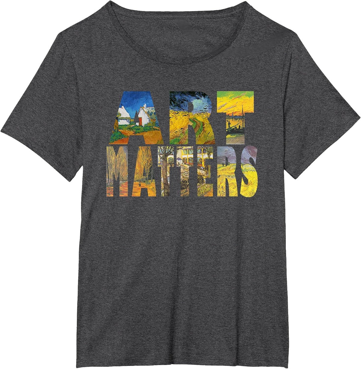 Art Matters Famous Painter Van Gogh for Men Women Teens T-Shirt - Dark Heather Grey