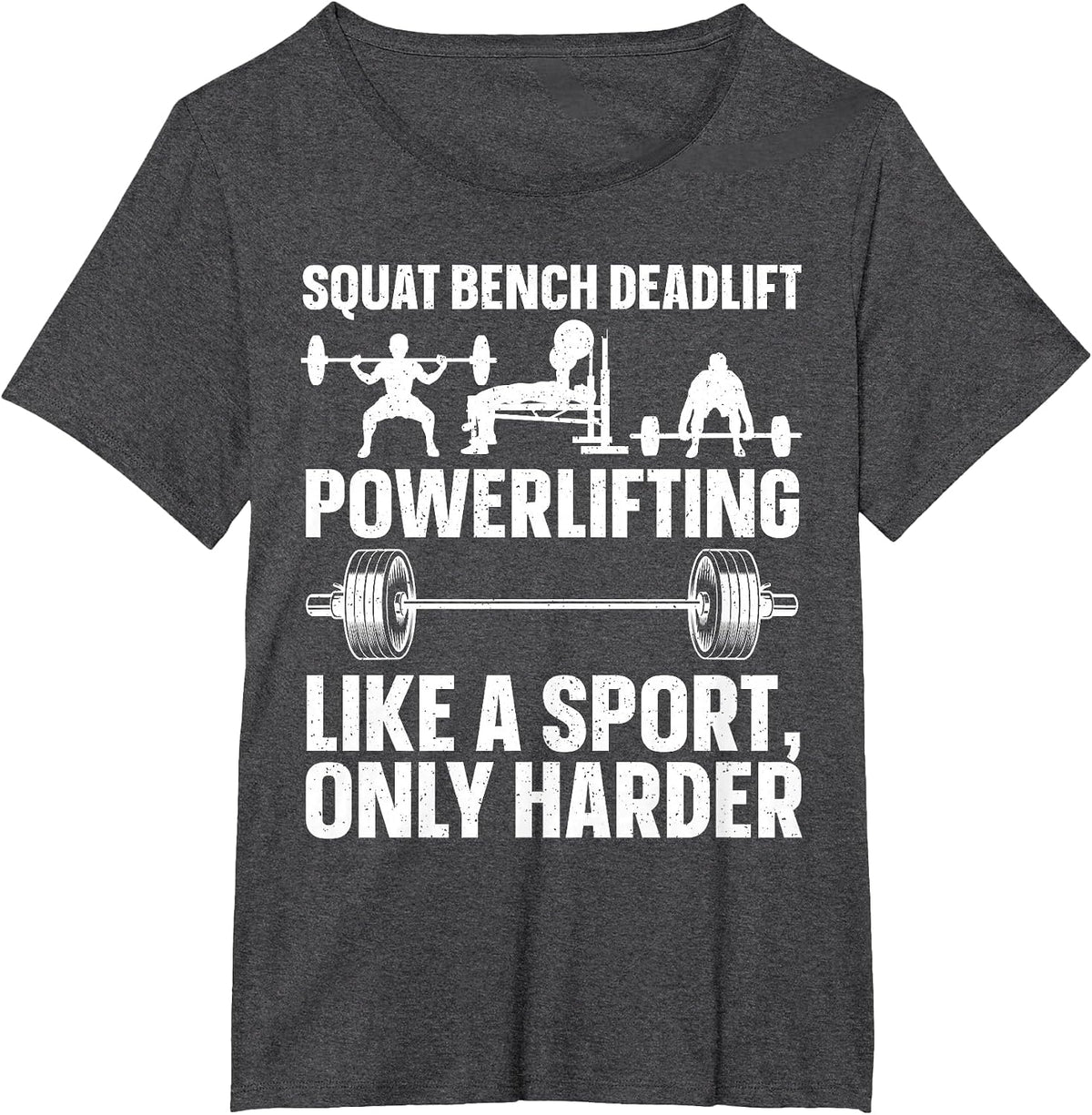 Powerlifting Design for Men Women Weightlifter Power Lifting T-Shirt - Dark Heather Grey