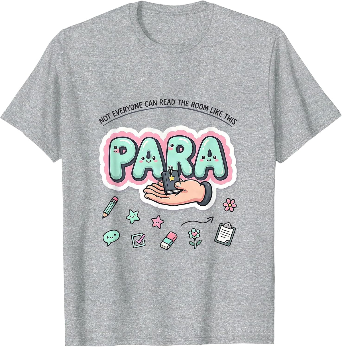 Men's Not Everyone Can Read The Room Like This Para T-Shirt - Heather Grey