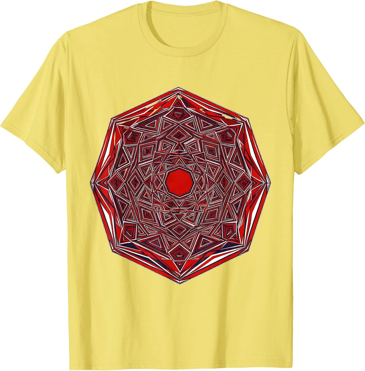 Men's Graphic Design Illustration Tee T-Shirt - Lemon Yellow