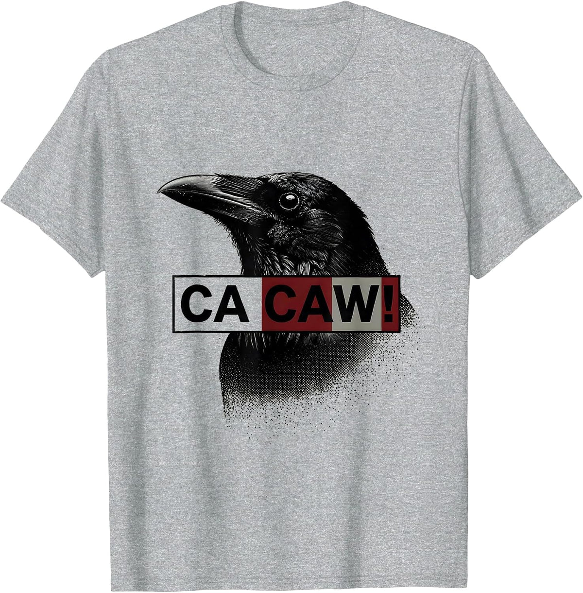 Men's Ca Caw! Funny F Caw F Crow Raven Dark Humor Gothic T-Shirt - Heather Grey