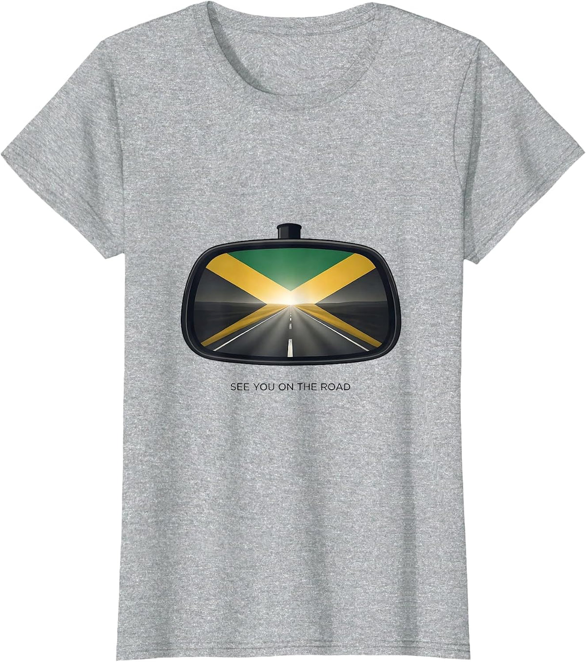 Women's See You On The Road Editorial Conceptual Jamaican Carnival T-Shirt - Heather Grey