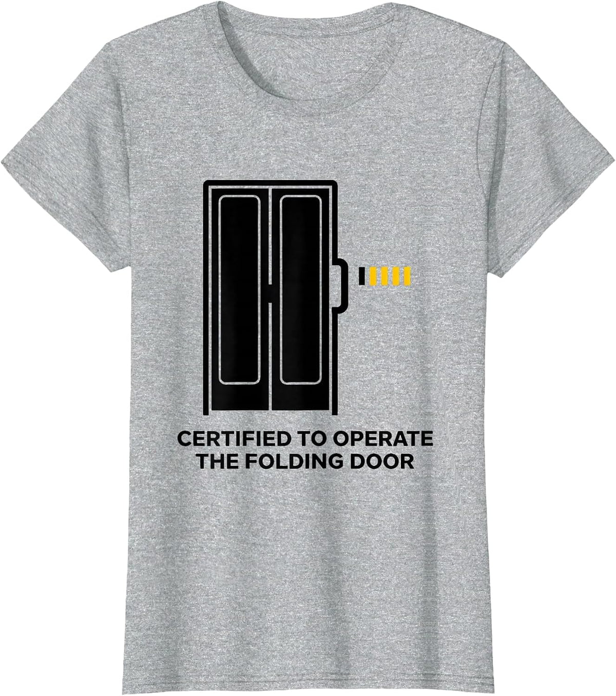 Certified To Operate The Folding Door Funny School Bus T-Shirt - Heather Grey