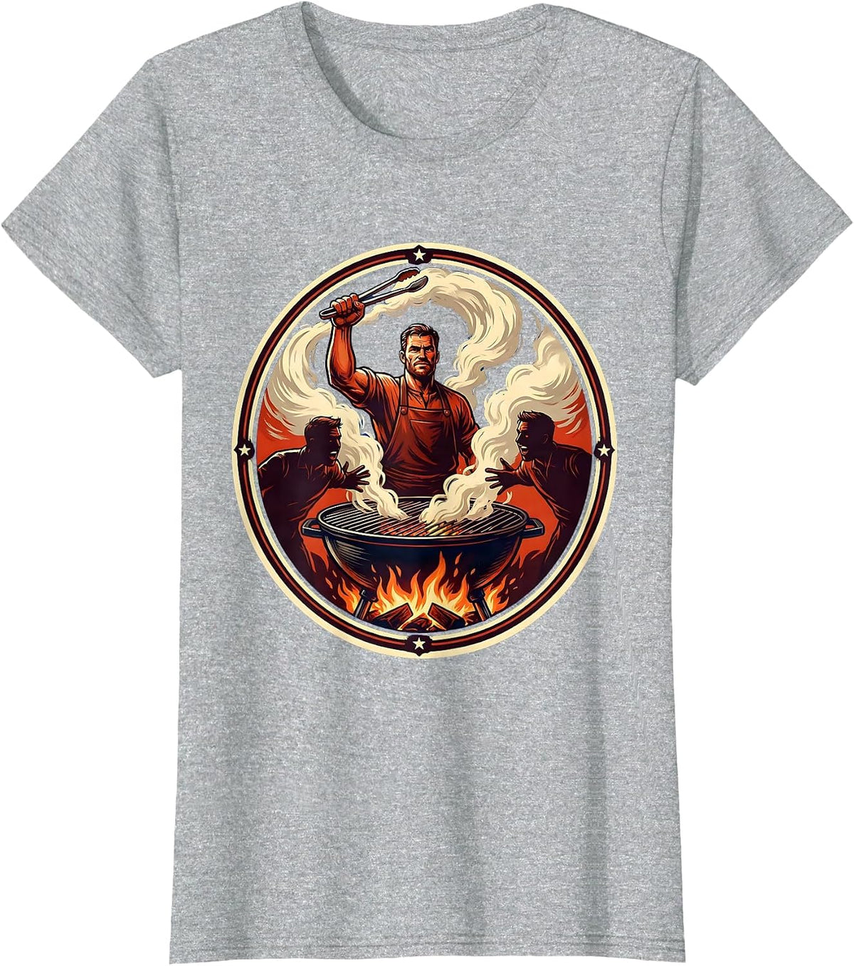 Women's Son In Law Favorite Child Grill Master Design T-Shirt - Heather Grey