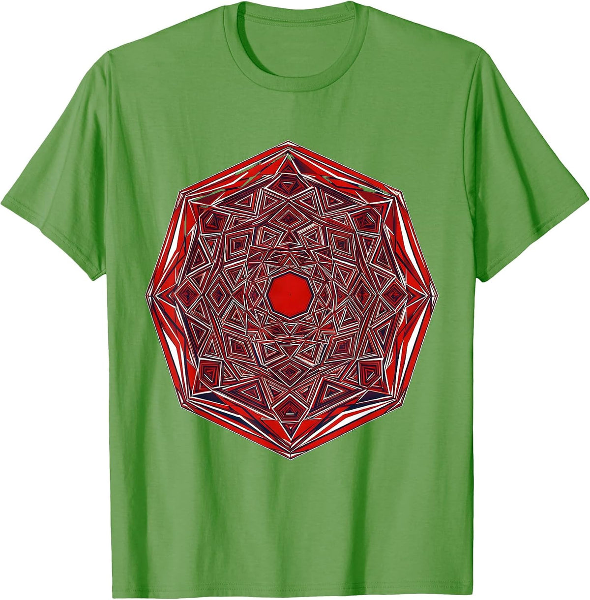 Men's Graphic Design Illustration Tee T-Shirt - Grass Green