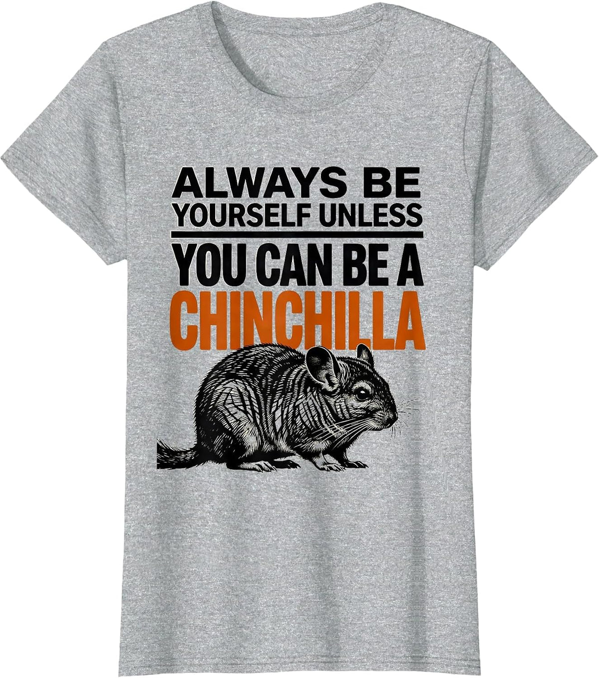 Always Be Yourself Unless You Can Be A Chinchilla Funny T-Shirt - Heather Grey