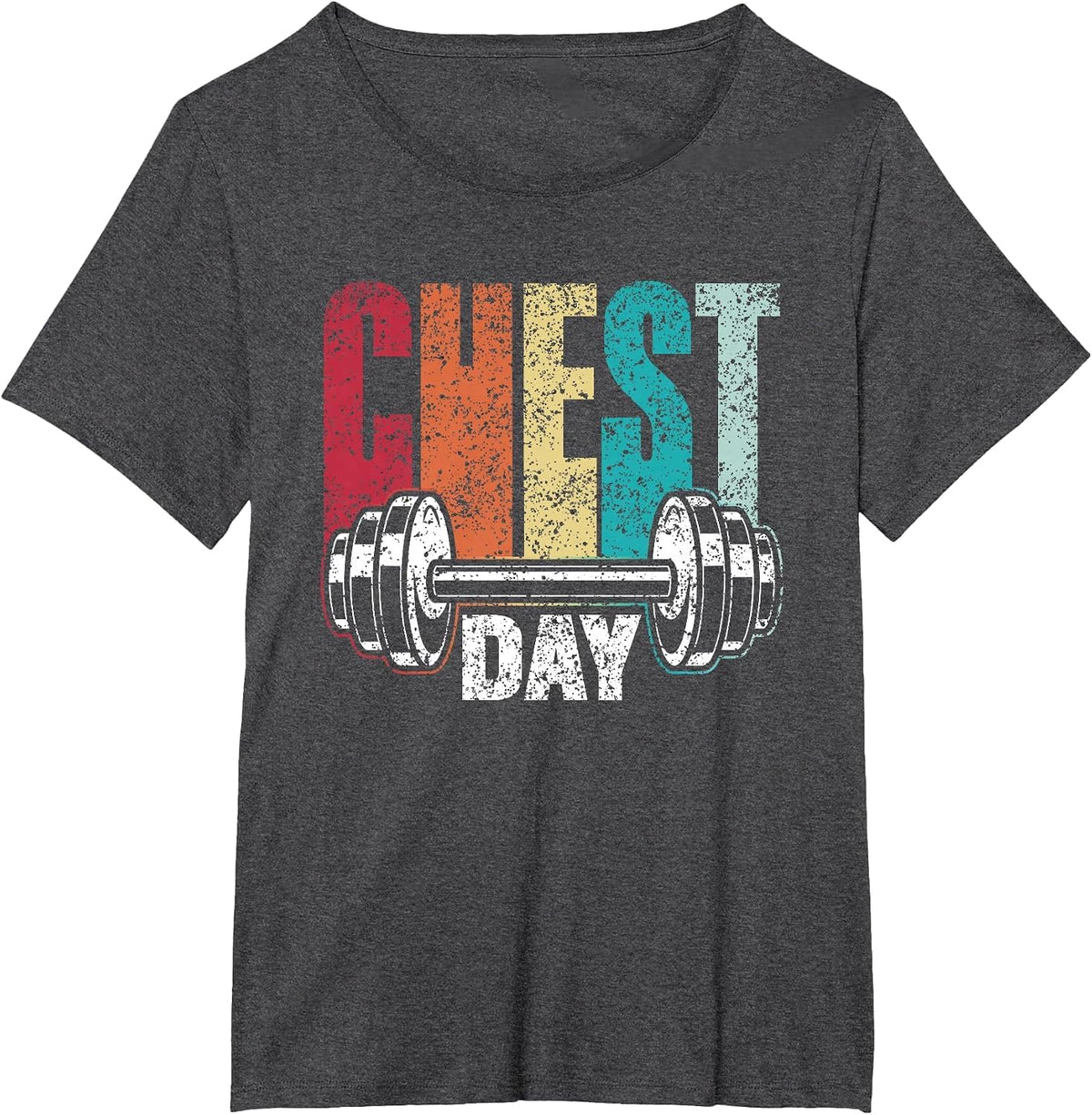 Chest Day Workout Weightlifting Gym Bodybuilding Chest Day T-Shirt - Dark Heather Grey