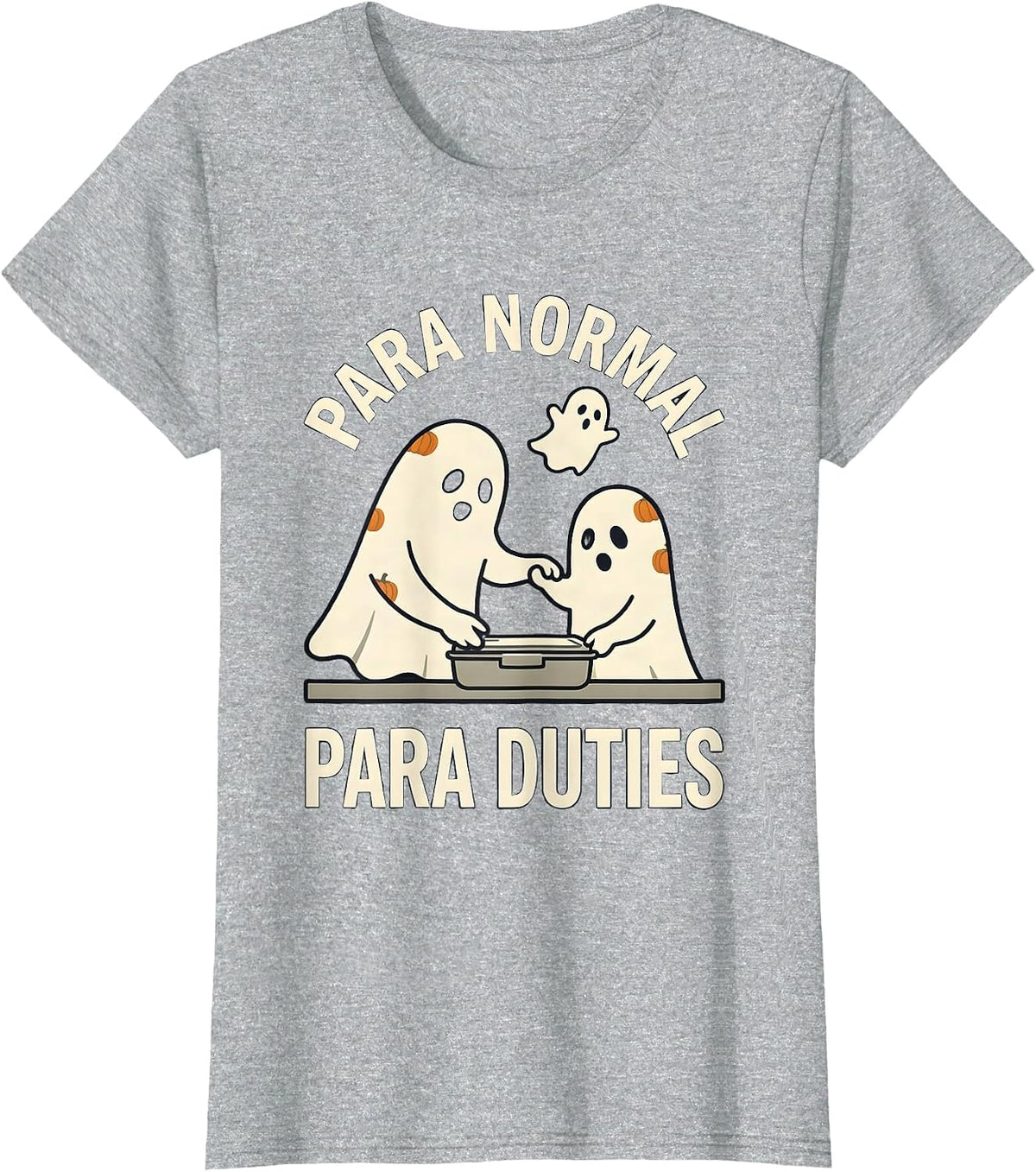 Para Normal Para Duties Funny Paraprofessional Halloween T-Shirt - Heather Grey