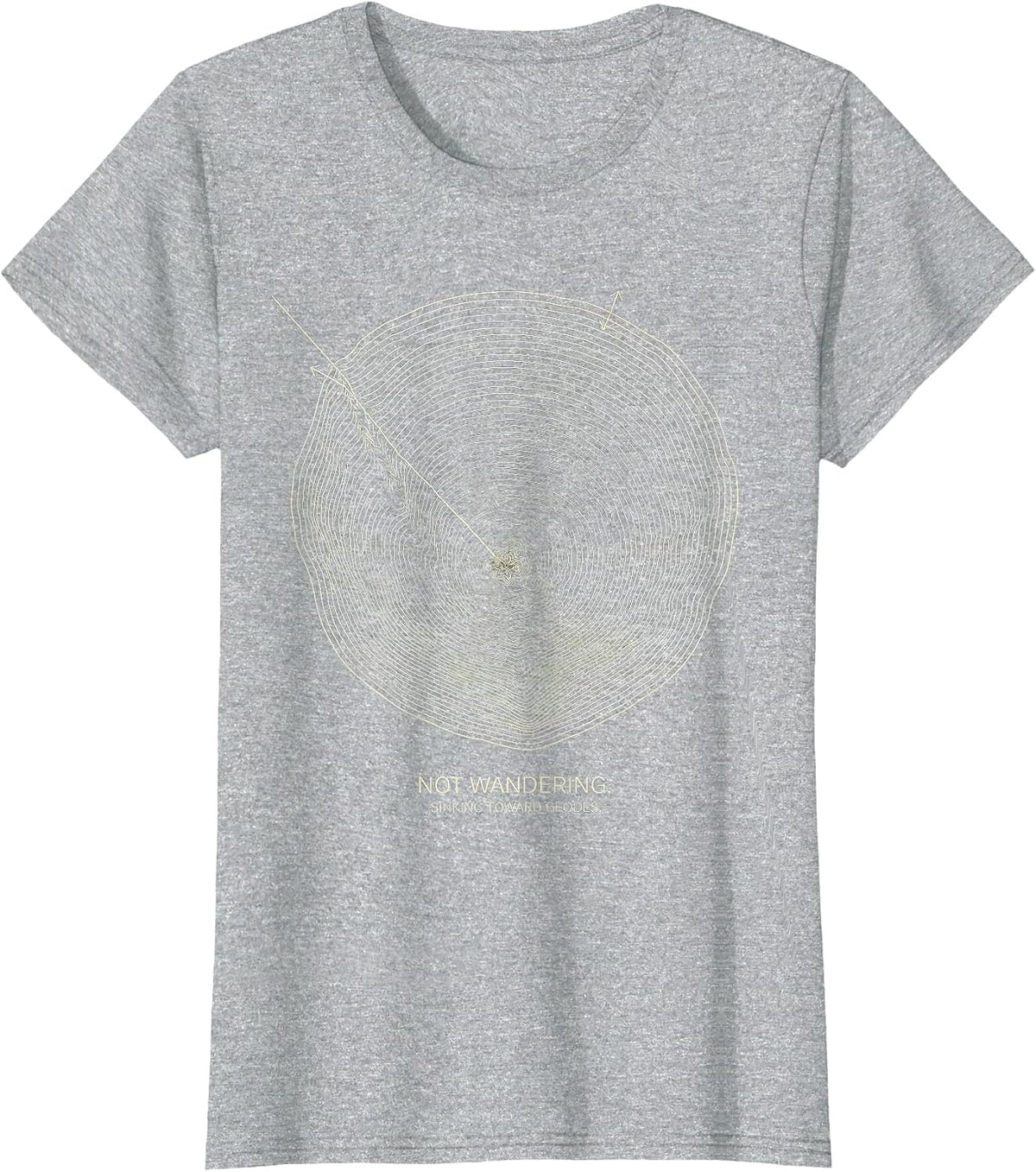 Not Wandering Sinking Toward Geodes Funny Rock Collector T-Shirt - Heather Grey