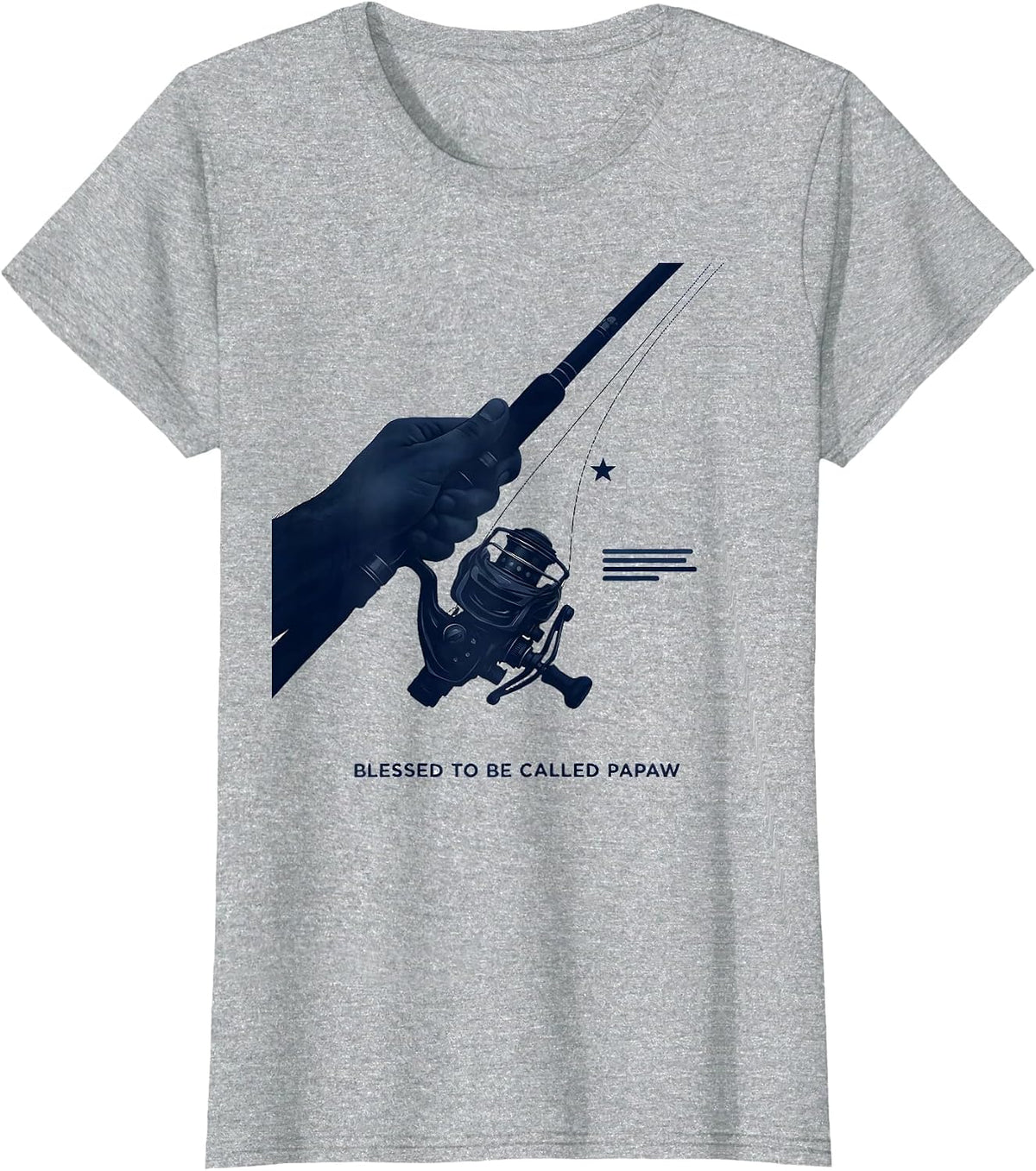 Blessed To Be Called Papaw Patriotic Family Father’s Day T-Shirt - Heather Grey